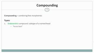 Morphology II Word Formation Linguistics [upl. by Weitman]