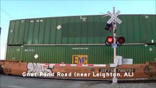 Railroad Crossings of the NS Memphis District East End Part 1 Sheffield AL to Decatur AL [upl. by Lange631]