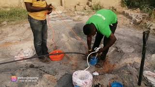 Installing Water Pump Inside Borehole [upl. by Sollars278]