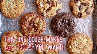 Crazy Cookie Dough One Cookie Recipe with Endless Variations [upl. by Griffiths61]