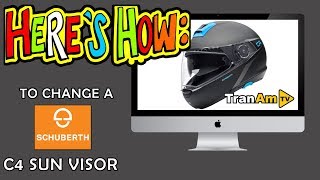 How to Change a SCHUBERTH C4 Sun Visor  Bikerheadzcouk [upl. by Akirdna987]