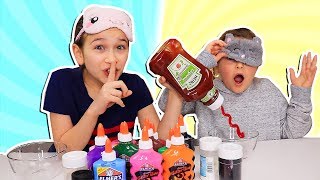 Blindfolded Slime PRANK Challenge cheating  JKrew [upl. by Nnaes]