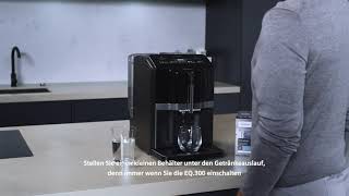 Siemens EQ 300 Kaffeevollautomat Erstbenutzung Anleitung [upl. by Attekahs]