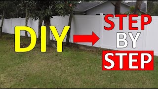 HOW TO Install Vinyl Fence Freedom 6  Step By Step [upl. by Licastro437]