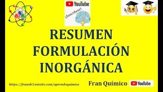 Resumen FORMULACIÓN INORGÁNICA [upl. by Daughtry]