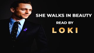 She Walks in Beauty by LORD BYRON read by Tom Hiddleston [upl. by Stephanie]