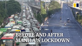 Normally crowded streets of Philippine capital Manila deserted amid monthlong Covid19 lockdown [upl. by Sullivan]