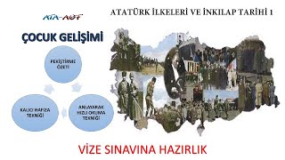 Atatürk İlkeleri ve İnkılap Tarihi 1 Vize Sınavına Hazırlık [upl. by Ras]