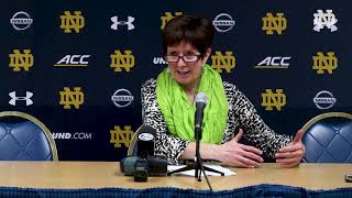 ndwbb  PostGame Press Conference vs NC State 2020 [upl. by Yrrek545]