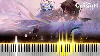 ｢Lovers Oath FULL｣  Genshin Impact OST Piano Cover Sheet Music [upl. by Ymerej750]