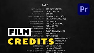 How to Create Rolling Film Credits in Adobe Premiere Pro [upl. by Denver614]