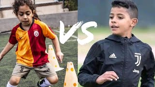 ARAT HUSSAINI MINI MESSI VS RONALDO JUNIOR quot SKILLS  GOALS  DRIBBLE [upl. by Enilasor]