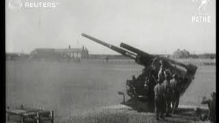 British antiaircraft guns defend England from V1 flying bombs 1944 [upl. by Ireva378]