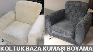 KOLTUK KUMAŞI ve BAZA BOYAMA Desen Kumaş Boyası [upl. by Eidualc]