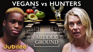 Is Eating Animals Wrong Hunters vs Vegans  Middle Ground [upl. by Aistek]