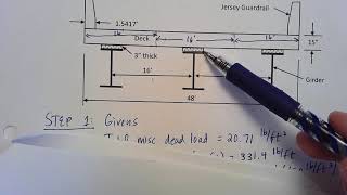 Steel Girder Check Part 1 Dead Load Calculations [upl. by Nosahc46]