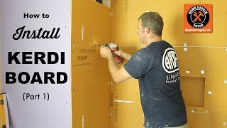 How to Install Schluter KERDIBOARD in a Bathroom Part 1 StepbyStep [upl. by Atsirak53]