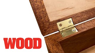 How To Mortise Box Hinges  WOOD magazine [upl. by Bautram]