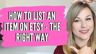 HOW TO LIST AN ITEM ON ETSY  how to create a listing on etsy  etsy listing tutorial [upl. by Ester66]