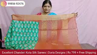 Excellent 👌 Chanderi Kota Silk Sarees Wholesale Shop 99856 92476  Chirala  KPHB HYDERABAD [upl. by Eirrotal]