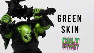 How to paint Orruk Ork and Orc Skin For Warhammer Age of Sigmar 40k 9th Edition amp WFB [upl. by Ressan]