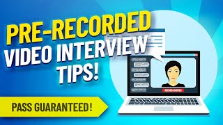 PRERECORDED VIDEO INTERVIEW TIPS Questions amp BRILLIANT ANSWERS [upl. by Alisia483]