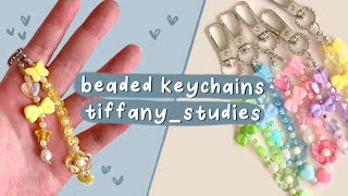 how to make cute beaded keychains  tutorial  tiffanystudies [upl. by Dulcia559]