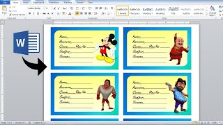 How to make Printable Notebook Sticker Design in Microsoft word Ms word [upl. by Leisam]