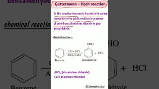 Gattermann  koch reaction [upl. by Syxela]