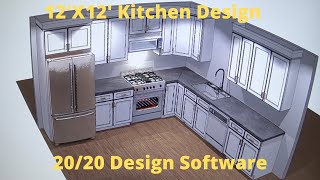 Kitchen design using 2020 software [upl. by Wanda974]