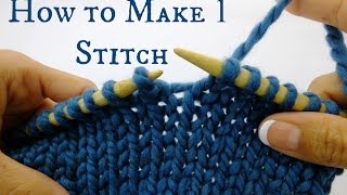 How to make 1 stitch  Knitting Tutorial [upl. by Eslud]