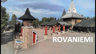 Rovaniemi in Lapland Finland by air in summer  Arctic Circle hometown of Santa Claus drone filming [upl. by Eylloh]