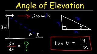 Related Rates  Angle of Elevation Problem [upl. by Norej]