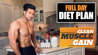 Full Day Diet for CLEAN MUSCLE GAIN program by Guru Mann [upl. by Enyamrahs]