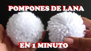 POMPÓN de LANA en 1 MINUTO 😱 FÁCIL y RÁPIDO  Latin DIY [upl. by Grussing]