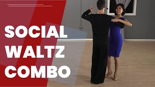 Social Waltz Basic Combo 3 Basic Moves Combined [upl. by Changaris791]