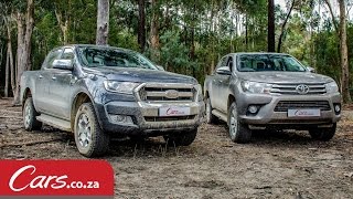 2016 Toyota Hilux vs Ford Ranger  Offroad amp Review [upl. by Lydon]