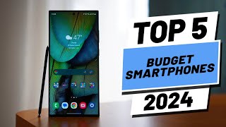 Top 5 BEST Budget Smartphones in 2024 [upl. by Tertia242]