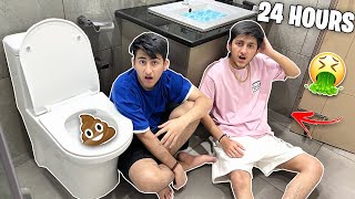 Living In Bathroom For 24 Hours  Gone Wrong 🤮 [upl. by Robers]