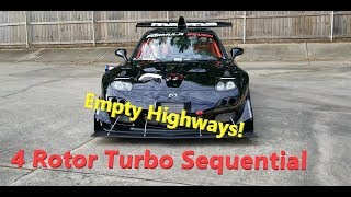 Turbo 4 Rotor F1 Air Shifted Sequential BLASTS Highways During Social Distancing [upl. by Elam461]