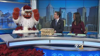 Gritty Makes SNL Debut After Tree Lighting Celebration In Philadelphia [upl. by Ynafit]