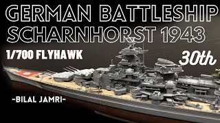 German Battleship Scharnhorst 1943 Flyhawk 1700 [upl. by Cacia765]