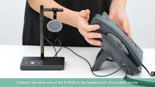 How to set up DECT wireless headset with Yealink EHS35 [upl. by Alvar]