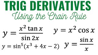 Trig Derivatives using the Chain Rule [upl. by Nattirb70]