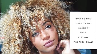 Natural Hair Tutorial How To Dye Curly Hair Blonde [upl. by Jess]