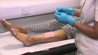 ALLEVYN Non Adhesive application to the leg [upl. by Ingemar]