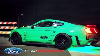 Vaughn Gittin Jr Drifts Four Leaf Clover in 900HP Mustang  Ford Performance [upl. by Aikemot515]