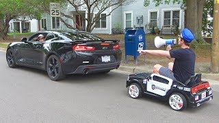 Pulling Cars Over Using A Toy Police Car [upl. by Peppel109]