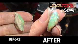 Lapidary Polishing OPAL on the JOOLTOOL  Live from Tucson feb 2019 [upl. by Marela]