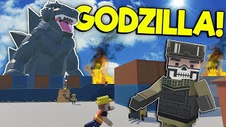 GODZILLA DESTROYS CITY HARBOR  Tiny Town VR Gameplay  Oculus VR Game [upl. by Edana847]